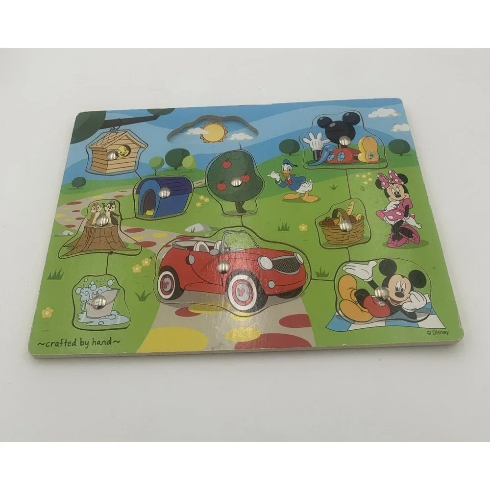 melissa and doug puzzles lot of 3 each broad is missing 1 piece